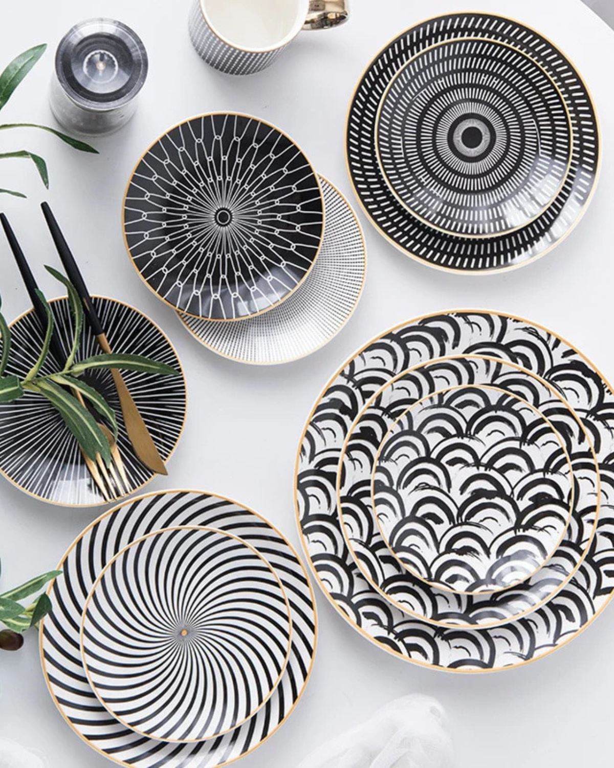 Collezione Noir Patterns (set da 6)